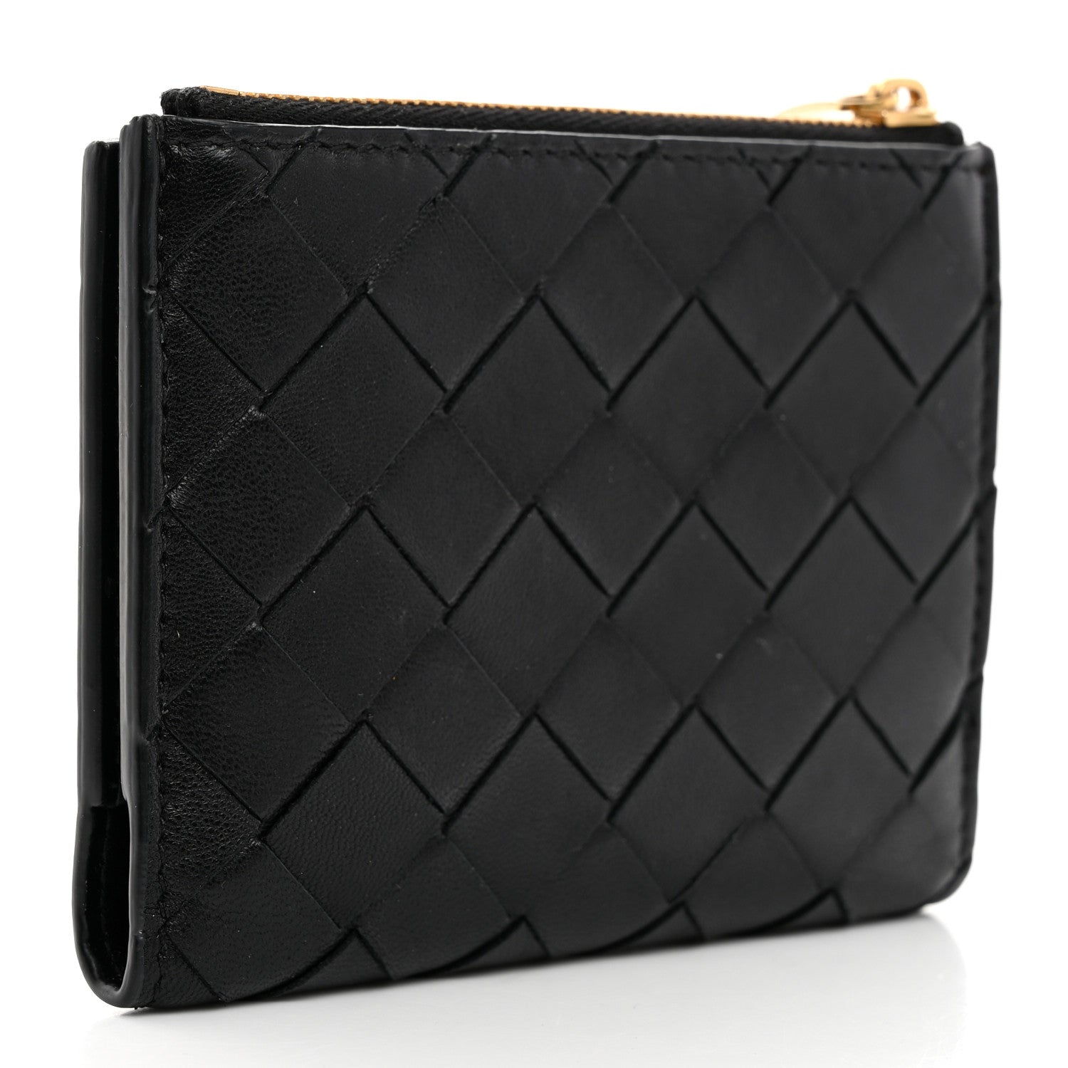 Bottega Veneta Nappa Intrecciato Medium Bi-Fold Zip Wallet Black 3 of 7
