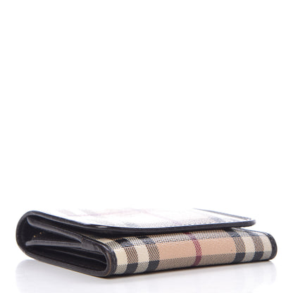 Burberry Haymarket Check Medium Leighton Wallet Chocolate 4 of 11