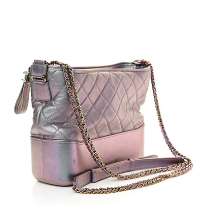 Chanel Iridescent Lambskin Calfskin Quilted Medium Gabrielle Hobo Light Purple 3 of 13