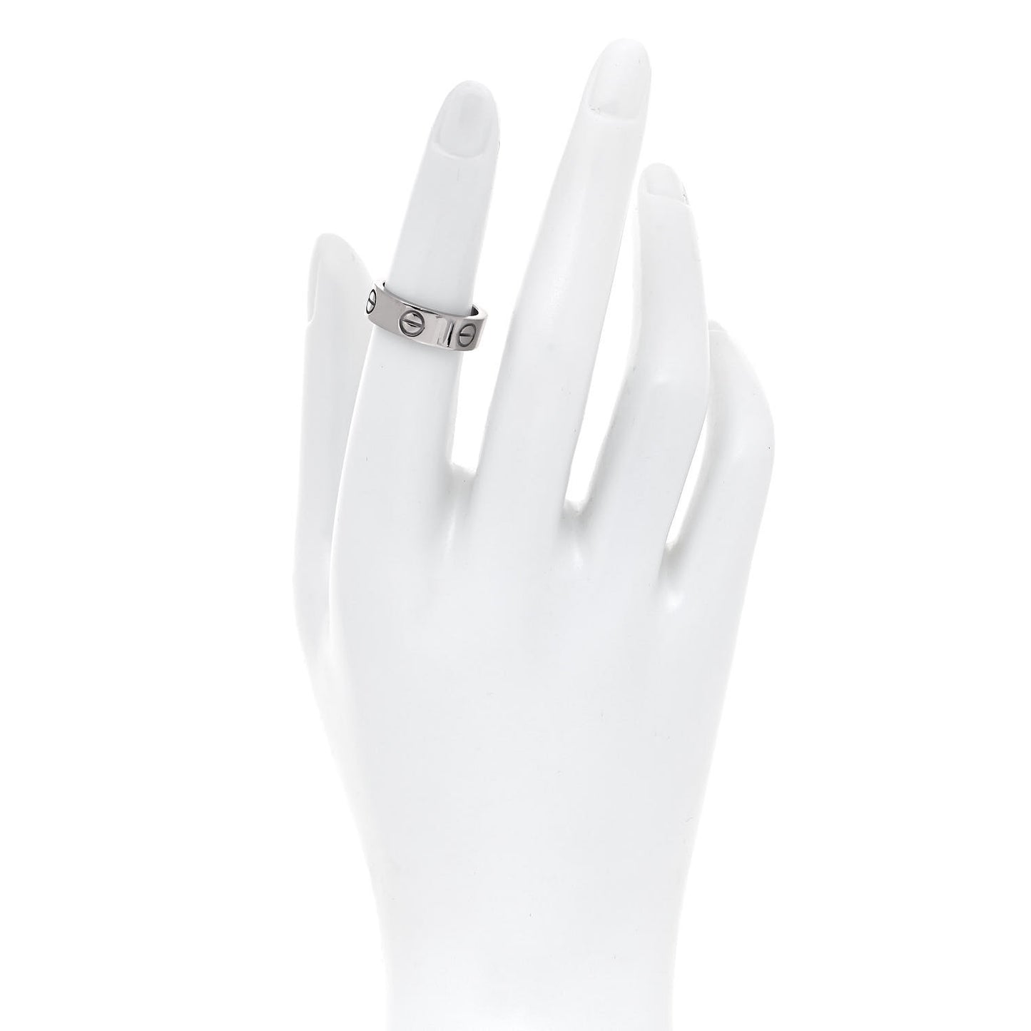 18K White Gold 5.5mm LOVE Ring 50 5.25