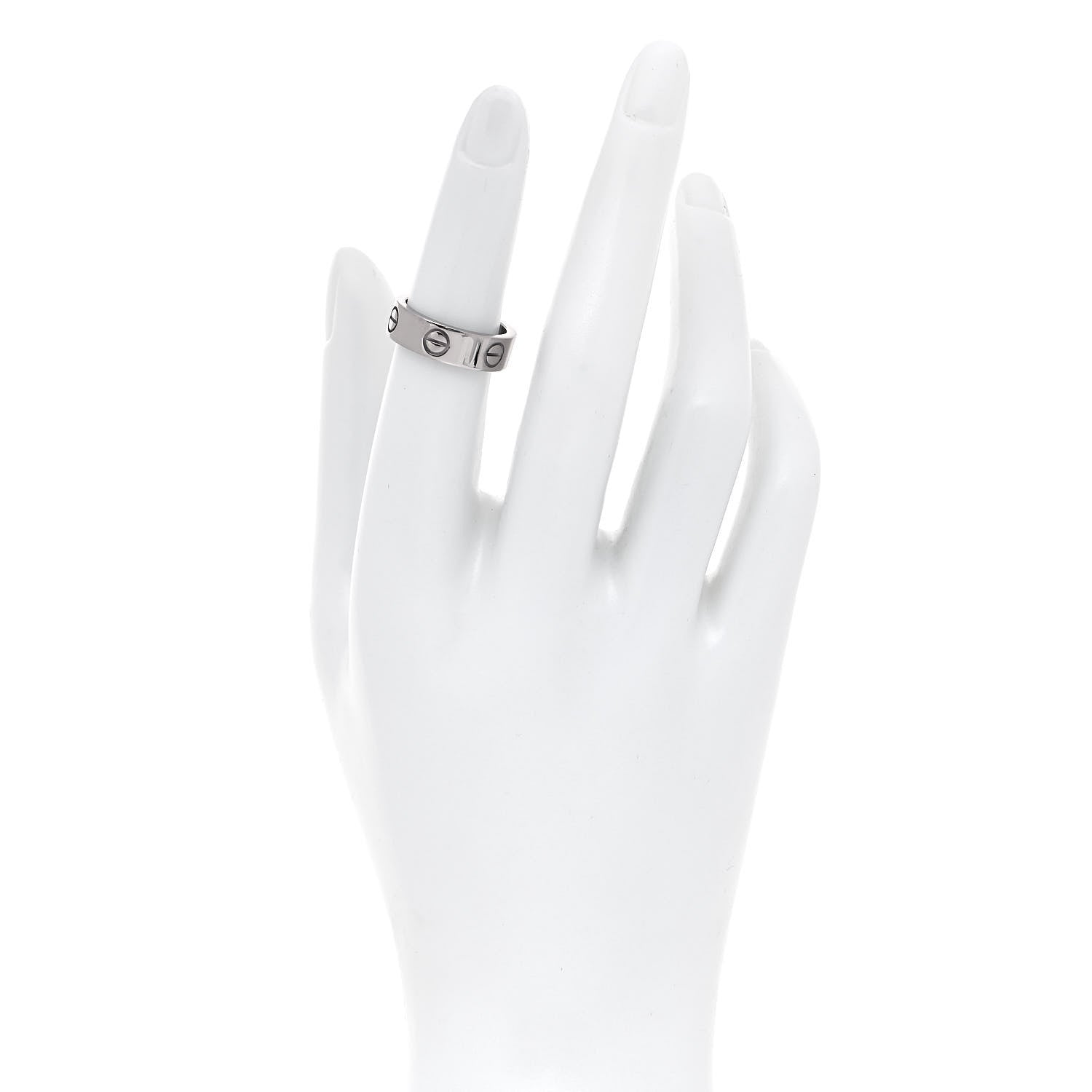 Cartier 18K White Gold 5.5mm LOVE Ring 50 5.25 2 of 4