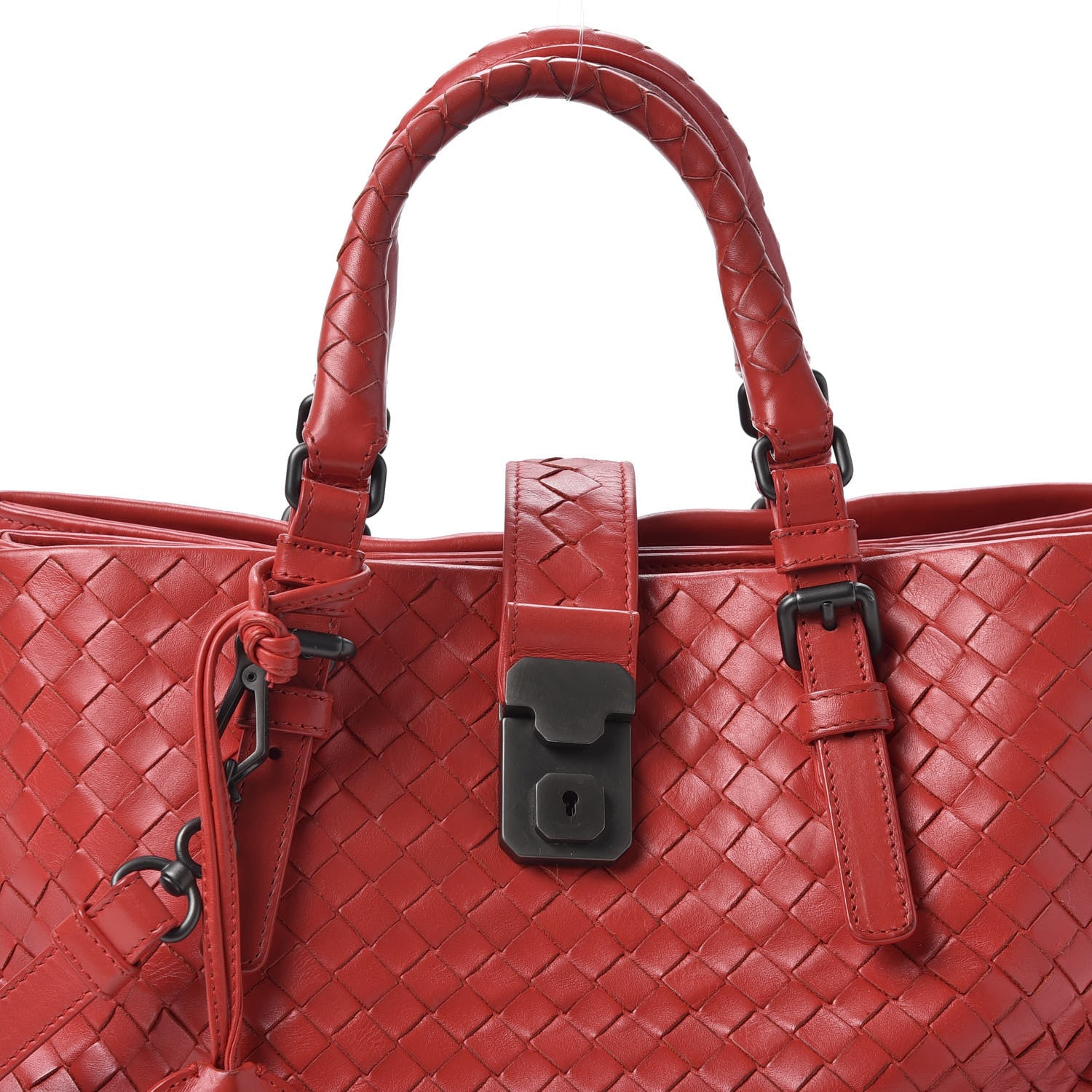 Bottega Veneta Light Calf Intrecciato Small Roma Fraise 8 of 8