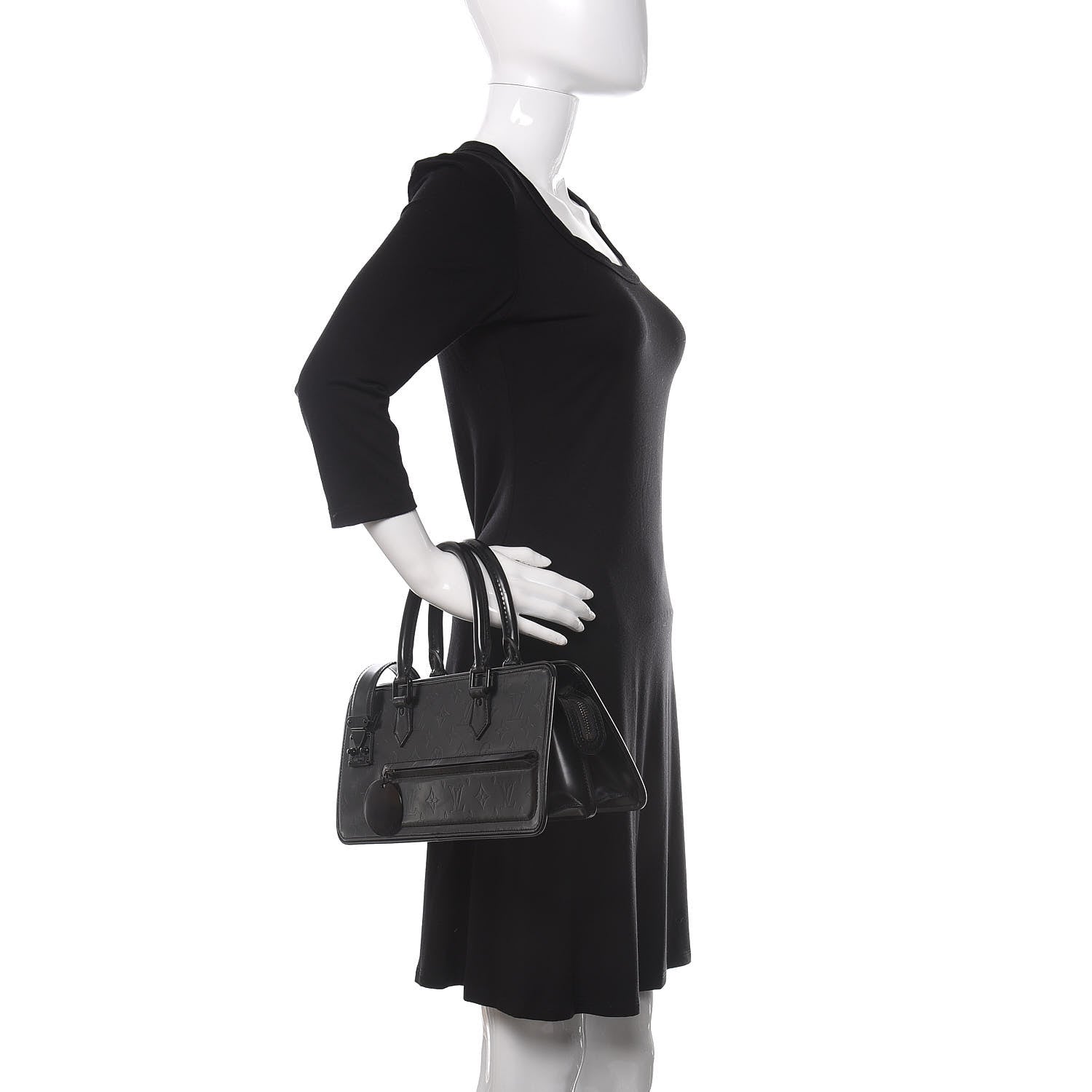 Louis Vuitton Monogram Op Art Longuy Black 2 of 10