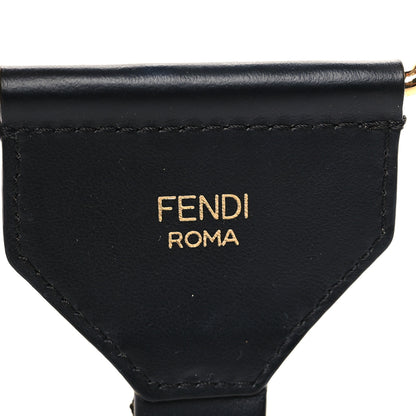 Fendi Cannete Ribbon Poly Vitello Century Logo Adjustable Strap You White Brandy Black 3 of 4