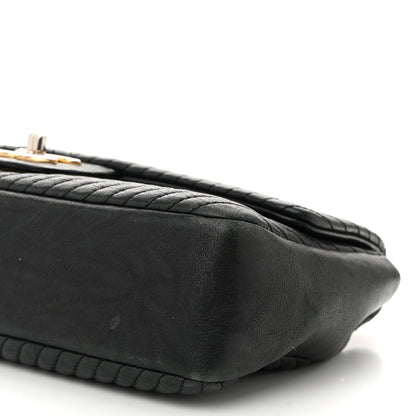Chanel Calfskin Chevron Quilted Medium Surpique Flap Black 10 of 10