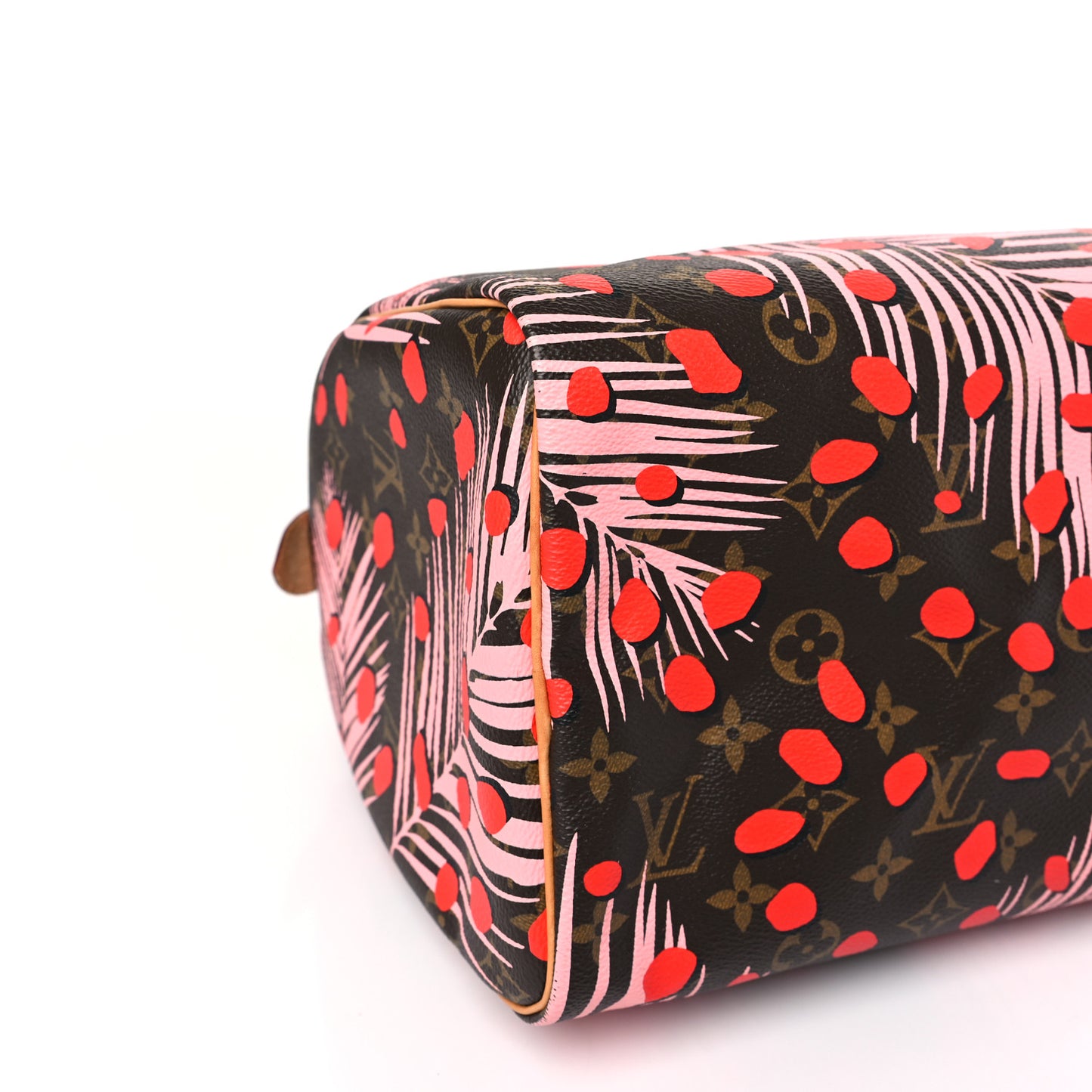 Monogram Jungle Dots Speedy 30 Sugar Pink Poppy