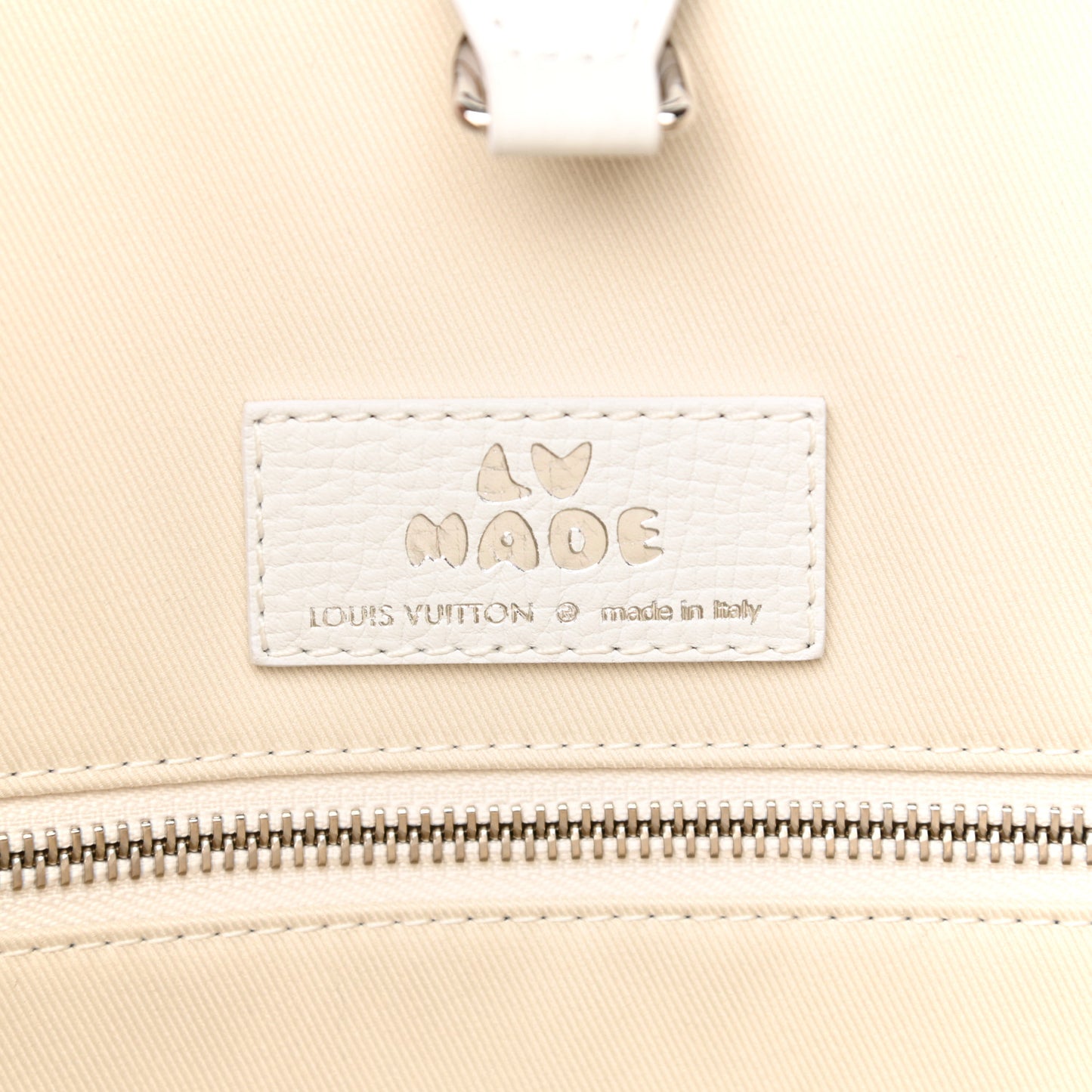 X NIGO Calfskin Tiger Journey Tote White