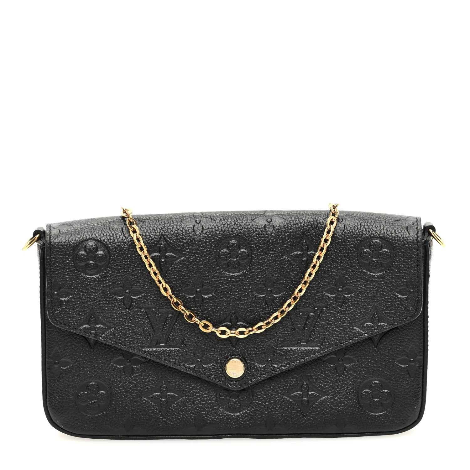 Louis Vuitton Empreinte Pochette Felicie Chain Wallet Black 1 of 9