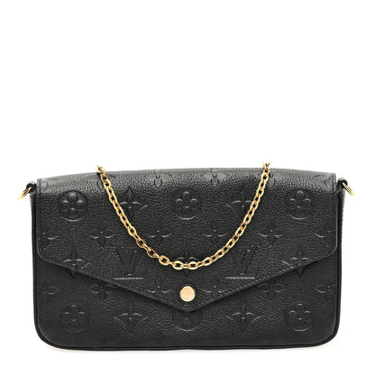 Louis Vuitton Empreinte Pochette Felicie Chain Wallet Black 1 of 9
