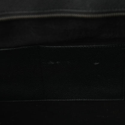 Saint Laurent Grained Calfskin Medium Cabas Rive Gauche Black 15 of 15