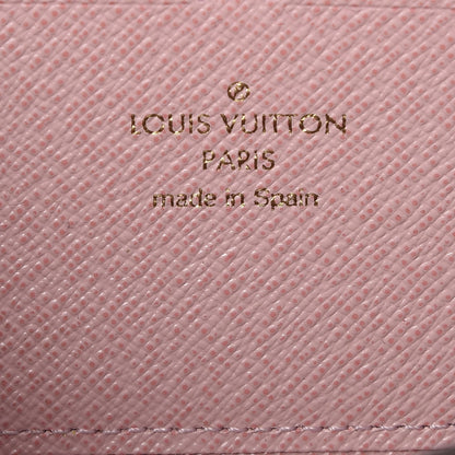 Louis Vuitton Damier Ebene Clemence Wallet Rose Ballerine 6 of 8