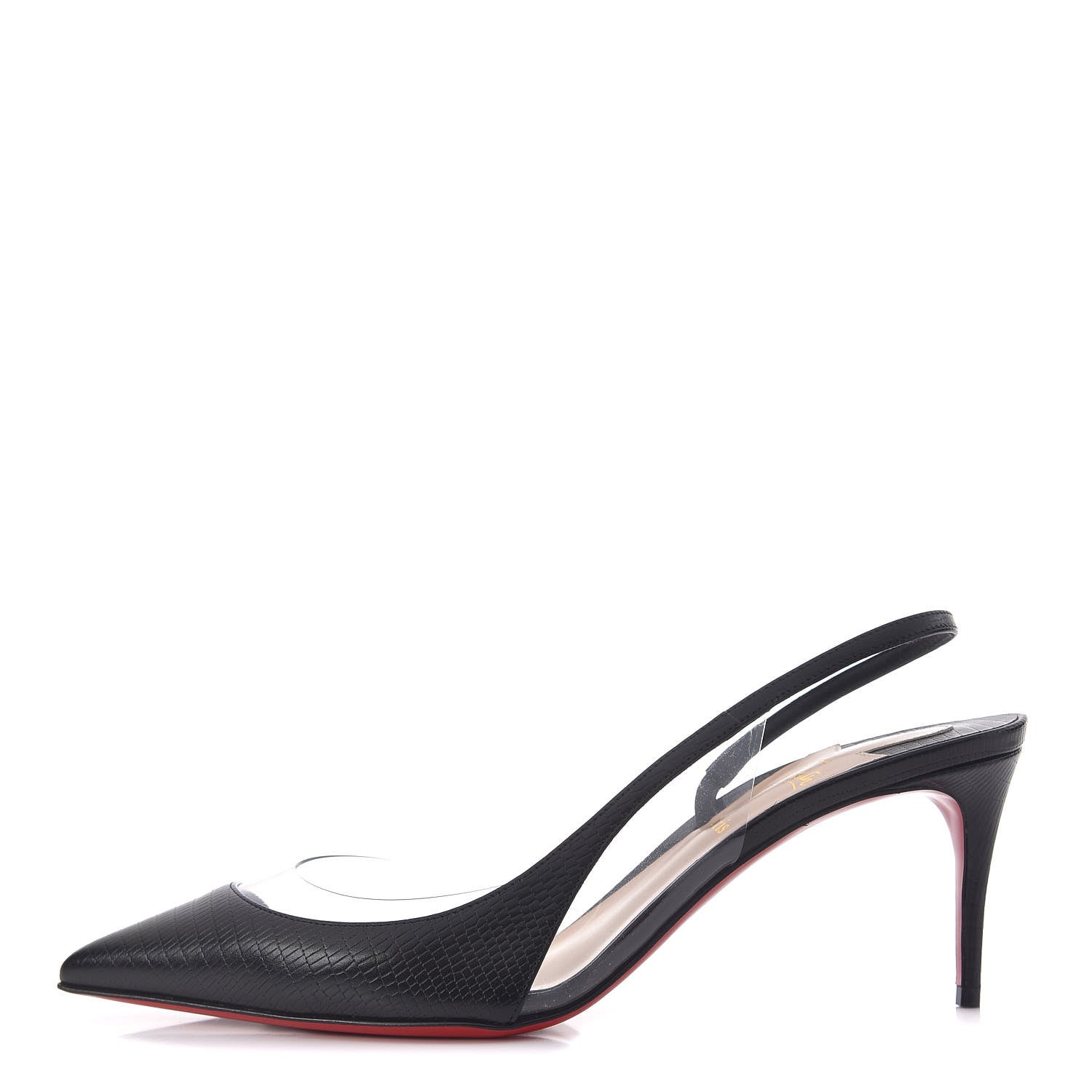 Christian Louboutin Calf Zarli PVC Optisexy 70 Pumps 38.5 Black 1 of 8
