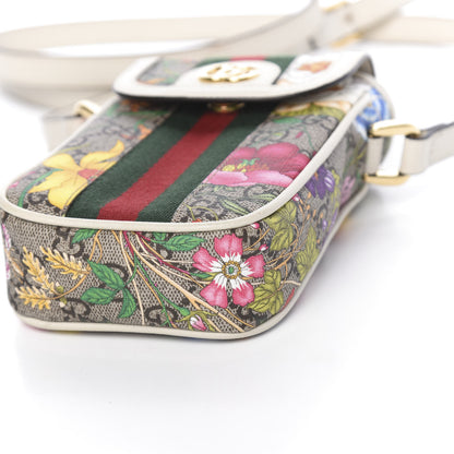Gucci GG Supreme Monogram Flora Web Ophidia Phone Crossbody Bag White 9 of 11