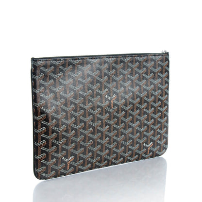 Goyard Goyardine Senat Pochette MM Black Gold 3 of 7