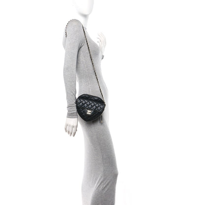 Chanel Lambskin Quilted CC In Love Heart Bag Black 2 of 11