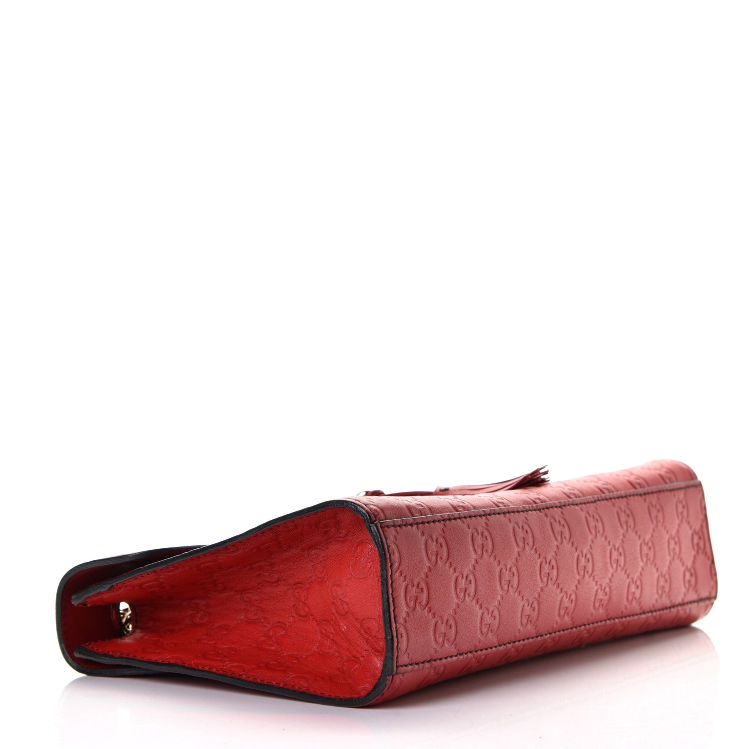 Gucci Guccissima Medium Emily Chain Shoulder Bag Red 3 of 6