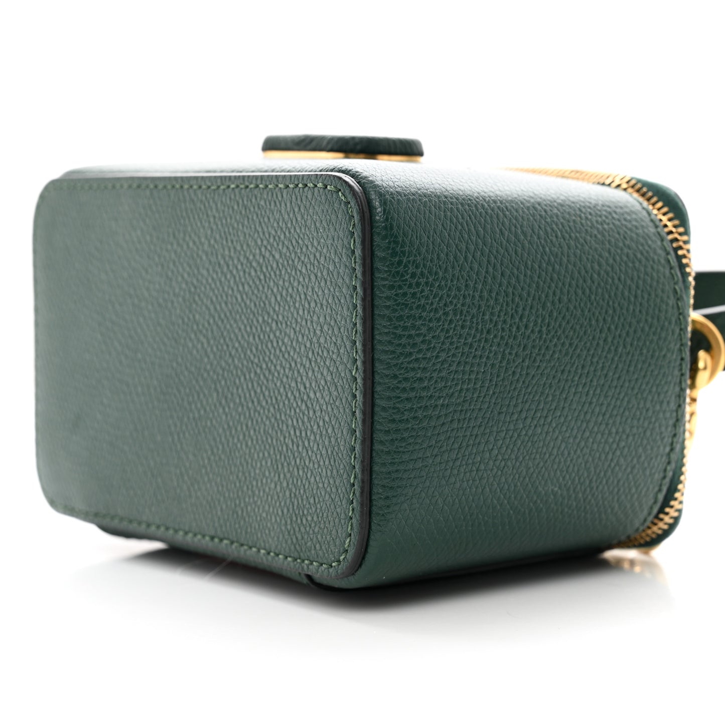 Grained Calfskin VSling Vanity Case English Green