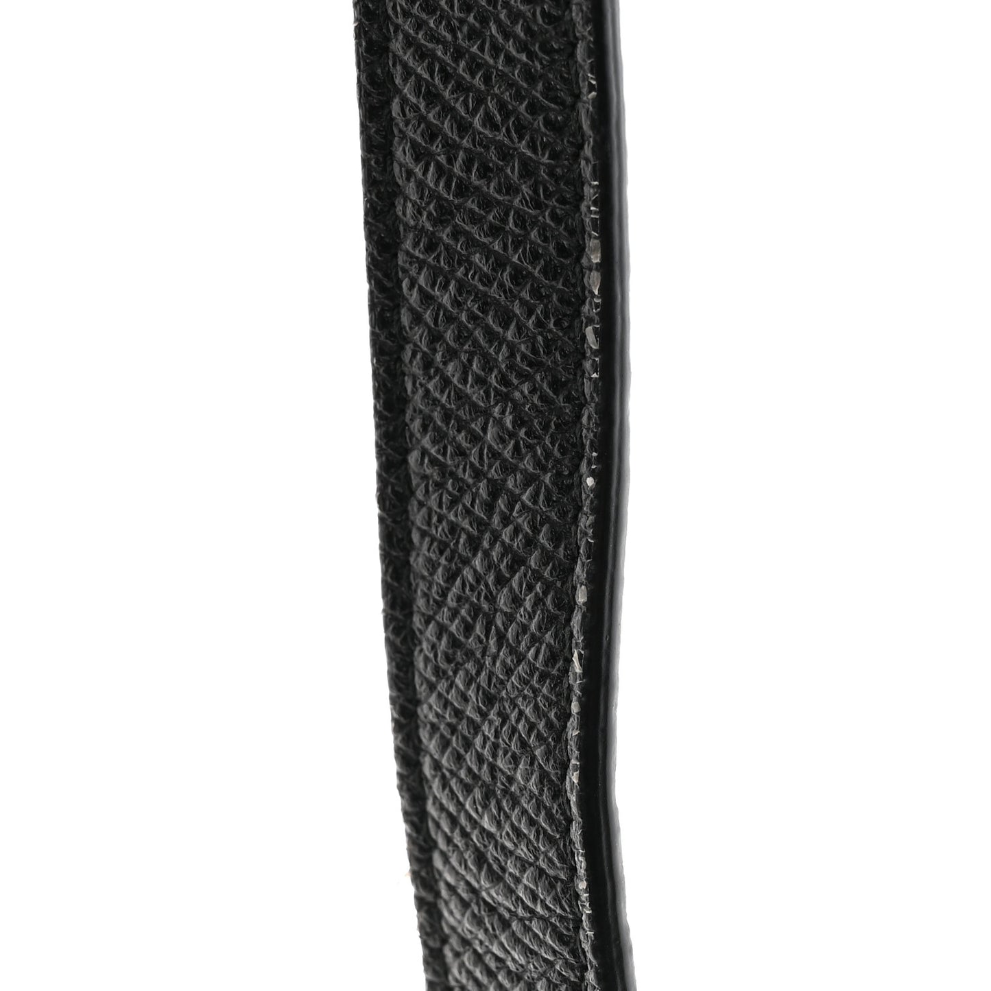 Signature Grained Calfskin Logo S Ville Day Bag Black