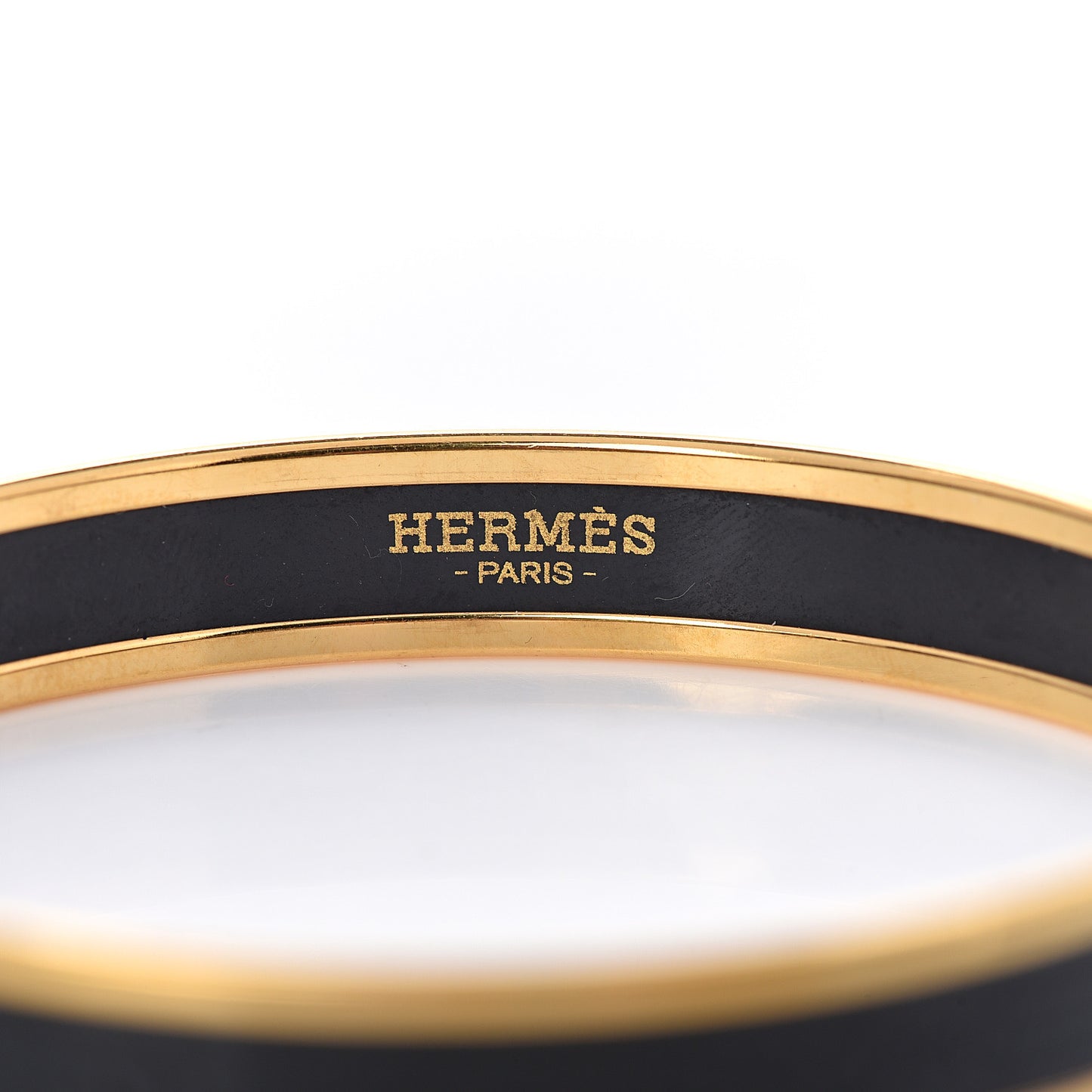 Enamel Printed Narrow Sellier Bracelet 70 Black