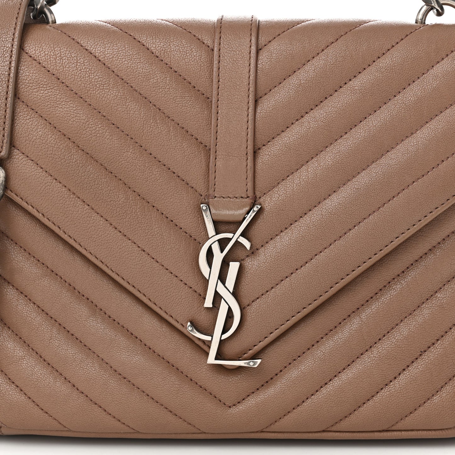 Sheepskin Matelasse Chevron Monogram Medium College Bag Fard