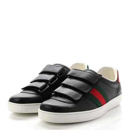 Gucci Calfskin Miro Soft Web Mens Sneakers 8 Black 3 of 12