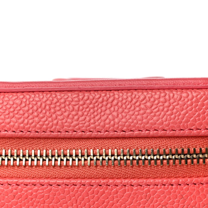 Chanel Caviar Quilted Small CC Filigree Vanity Case Coral 15 of 15
