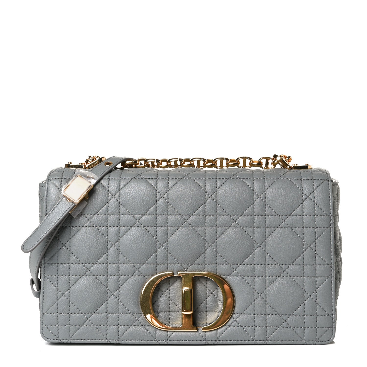 Christian Dior Lambskin Cannage Medium Caro Bag Grey 1 of 16