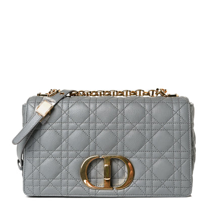 Christian Dior Lambskin Cannage Medium Caro Bag Grey 1 of 16