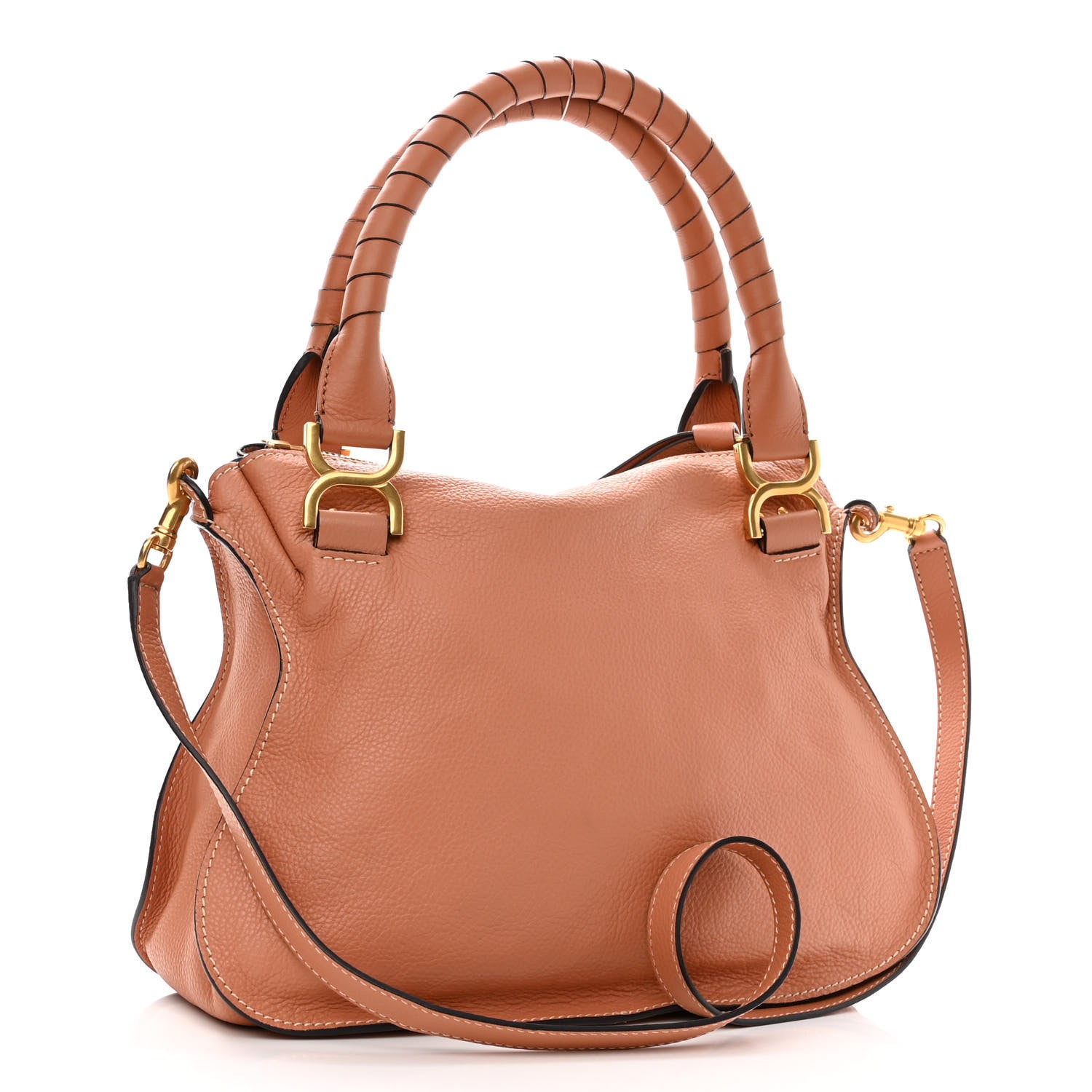 Chloe Calfskin Medium Marcie Satchel Muted Brown 3 of 10