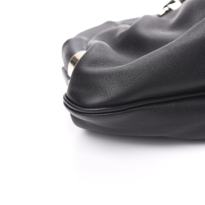 Gucci Calfskin Bamboo Frame Top Tassel Clutch Black 8 of 9