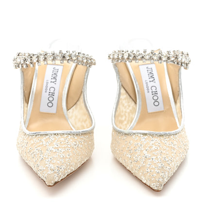 Jimmy Choo Lace Crystal Bing 100 Pumps 35 Ivory 2 of 10