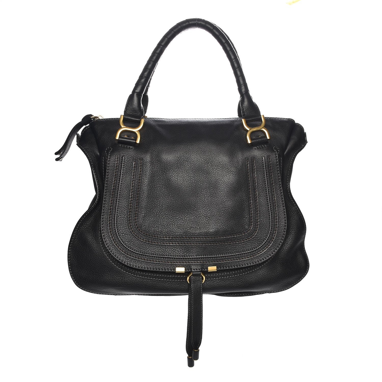 Chloe Calfskin Large Marcie Satchel Black 1 of 7