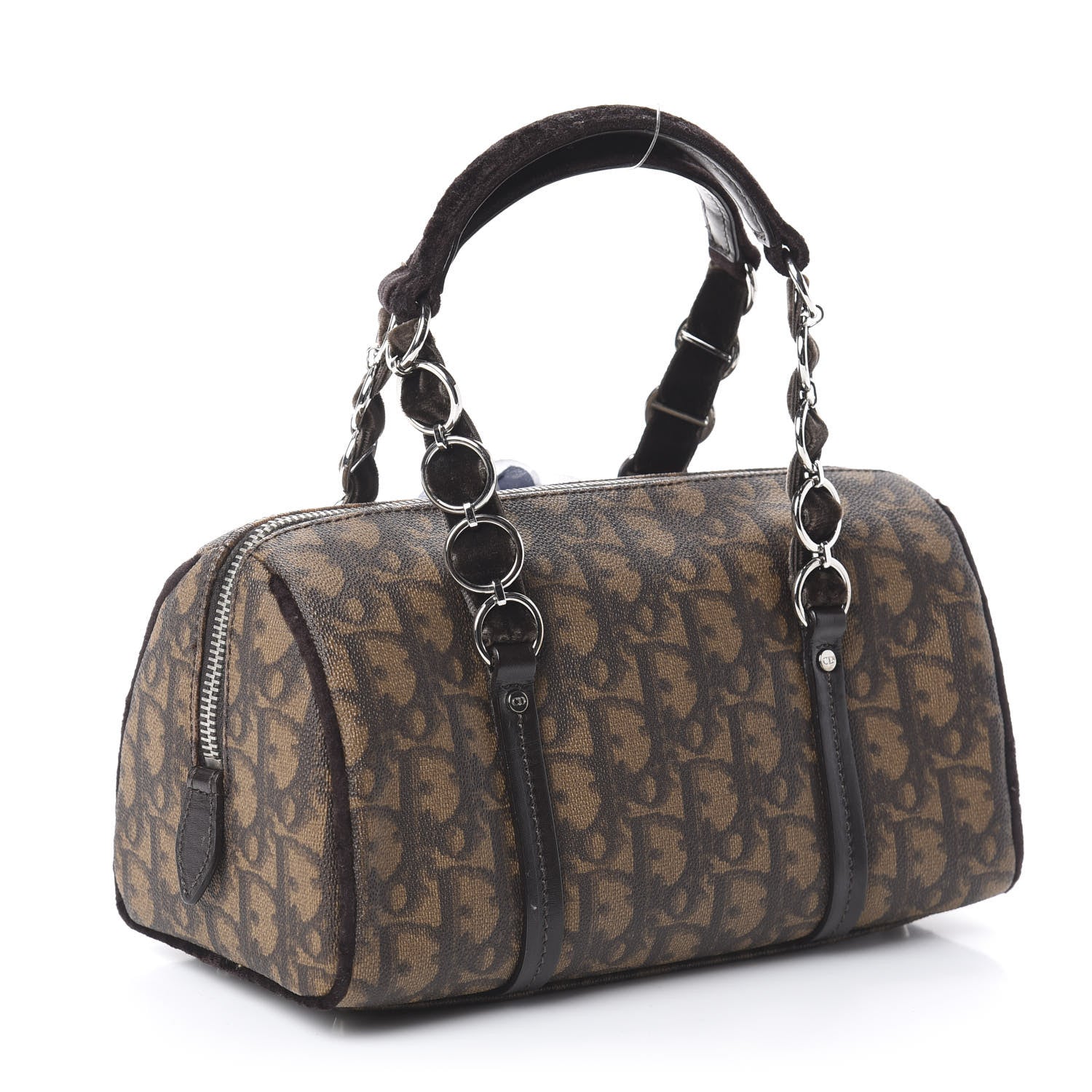 Christian Dior Monogram Trotter Romantique Boston Bag Brown 2 of 7