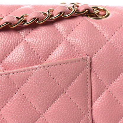 Chanel Caviar Quilted Medium Double Flap Pink 11 of 15