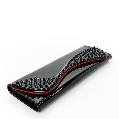 Christian Louboutin Patent Spikes Pigalle Clutch  Black 4 of 8