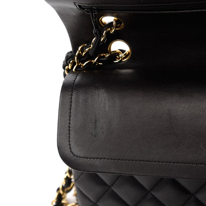 Chanel Lambskin Quilted Medium Double Flap Black 11 of 11