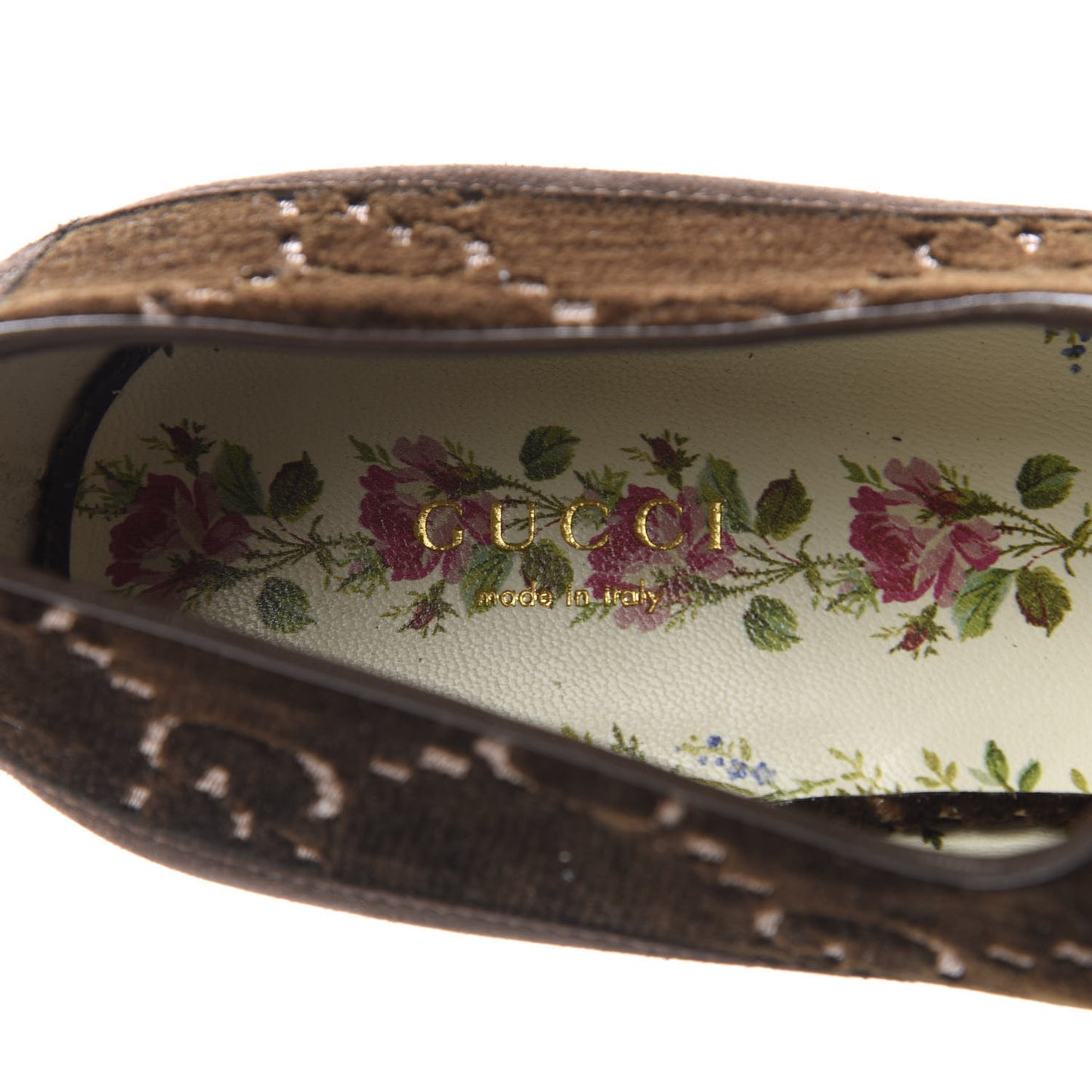 Velvet GG Monogram Thompson Derby Loafers 39.5 Vintage Cocoa Brown