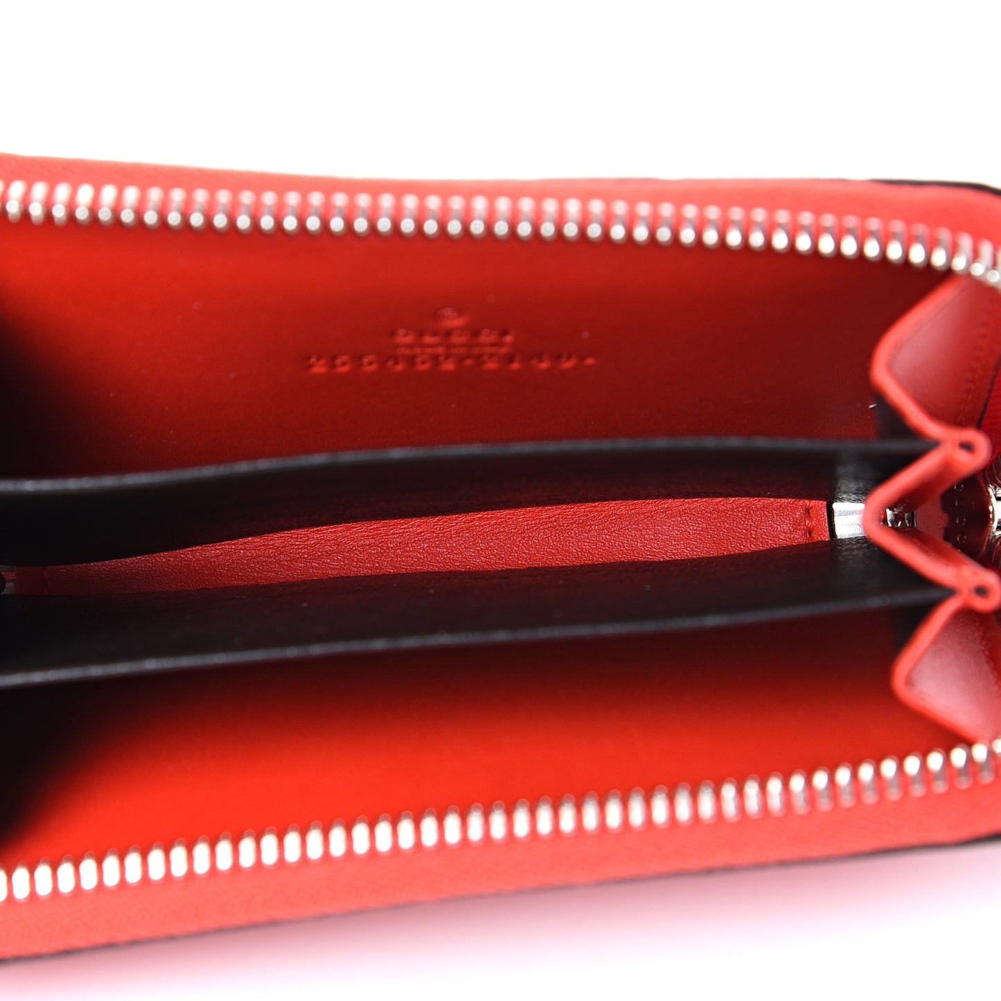 Guccissima Zip Around Card Case Sun Orange