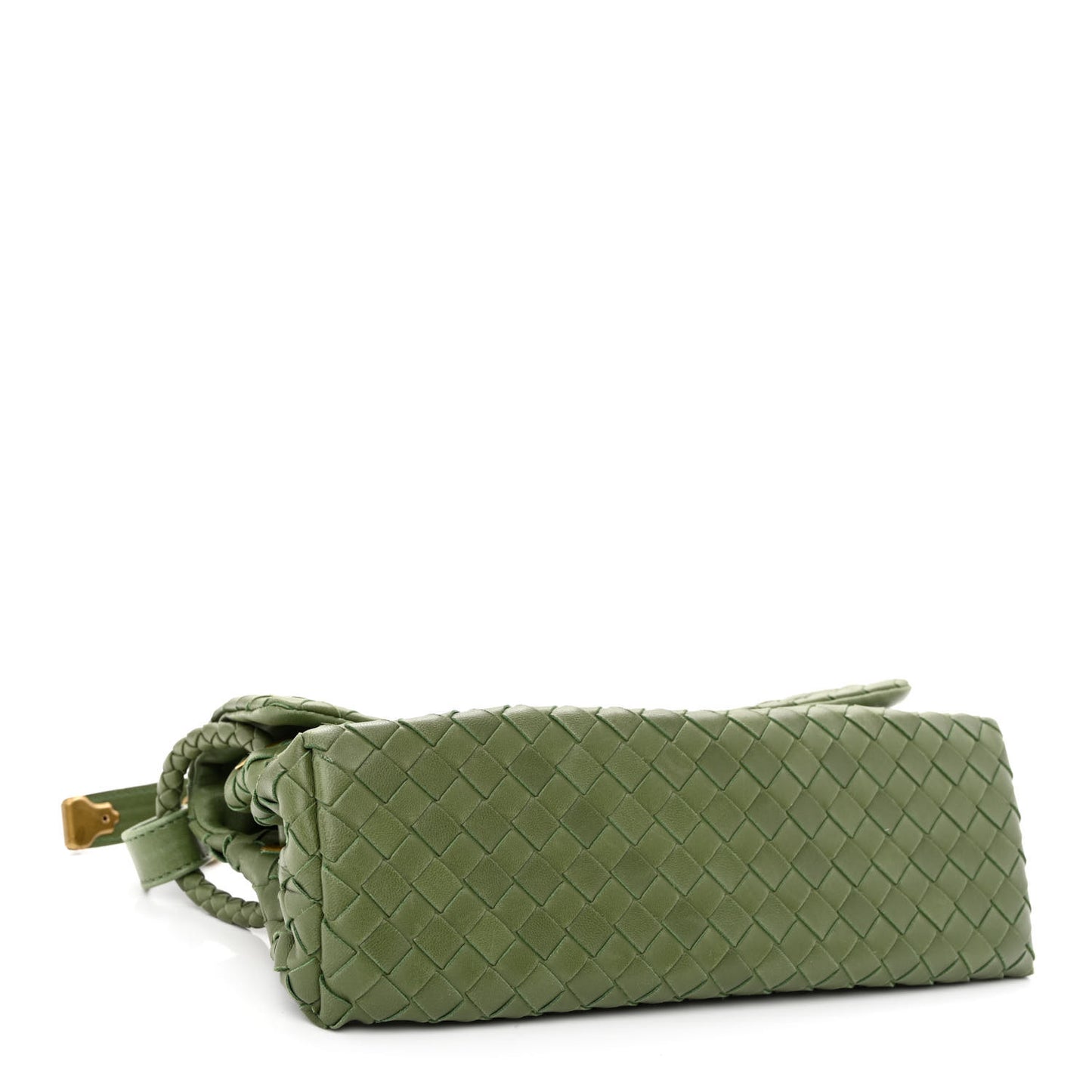 Nappa Intrecciato Mini Flap Shoulder Bag Foglia