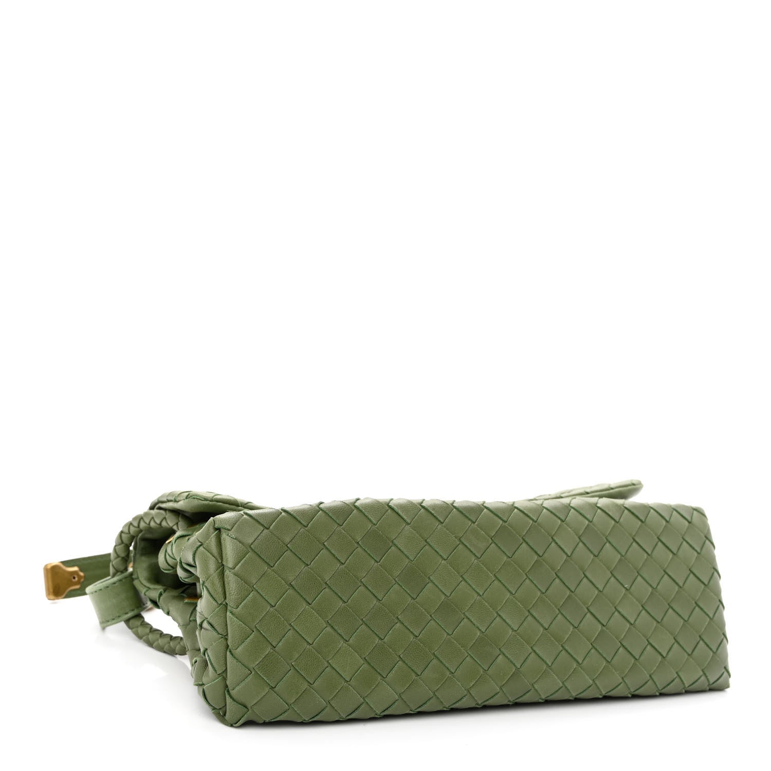 Bottega Veneta Nappa Intrecciato Mini Flap Shoulder Bag Foglia 3 of 9