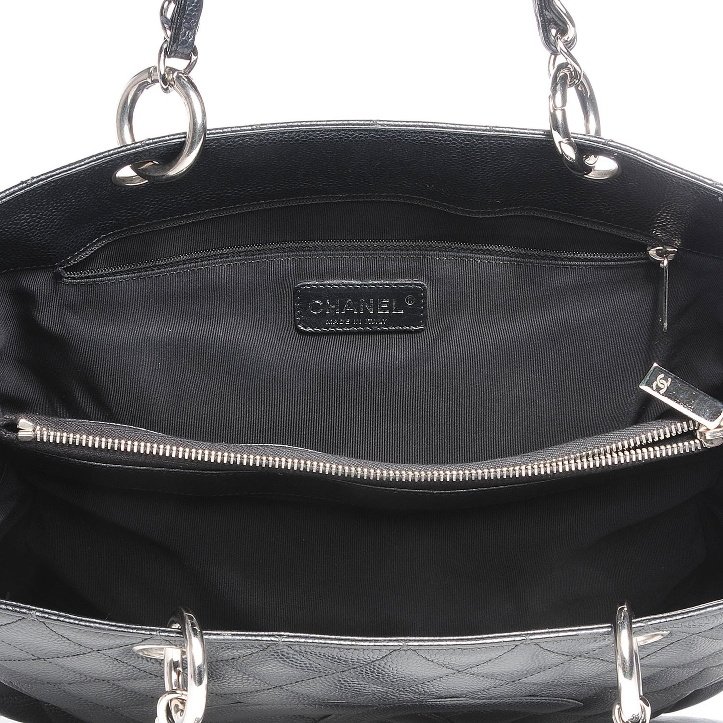 Caviar Quilted Grand Shopping Tote GST Black