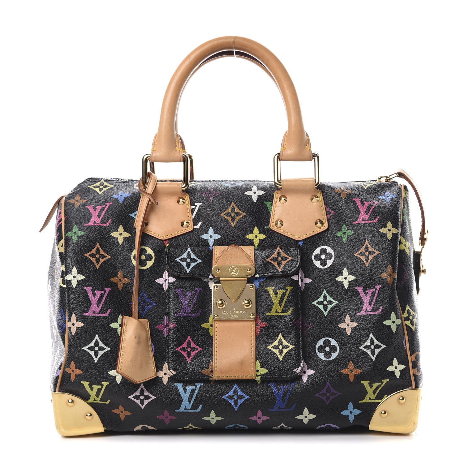 Louis Vuitton Monogram Multicolor Speedy 30 Black 1 of 16