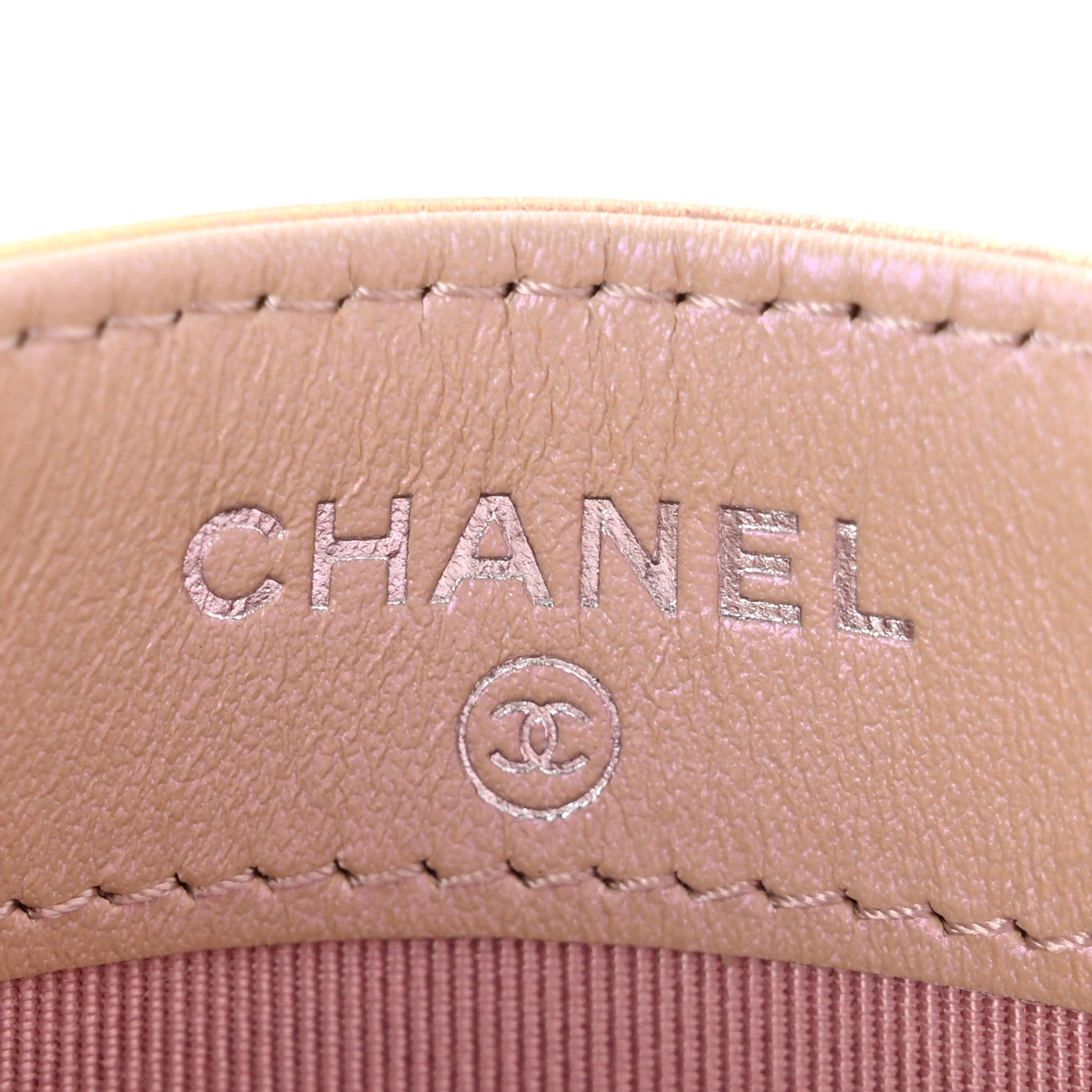Chanel Iridescent Calfskin Quilted Card Holder Pink 6 of 9