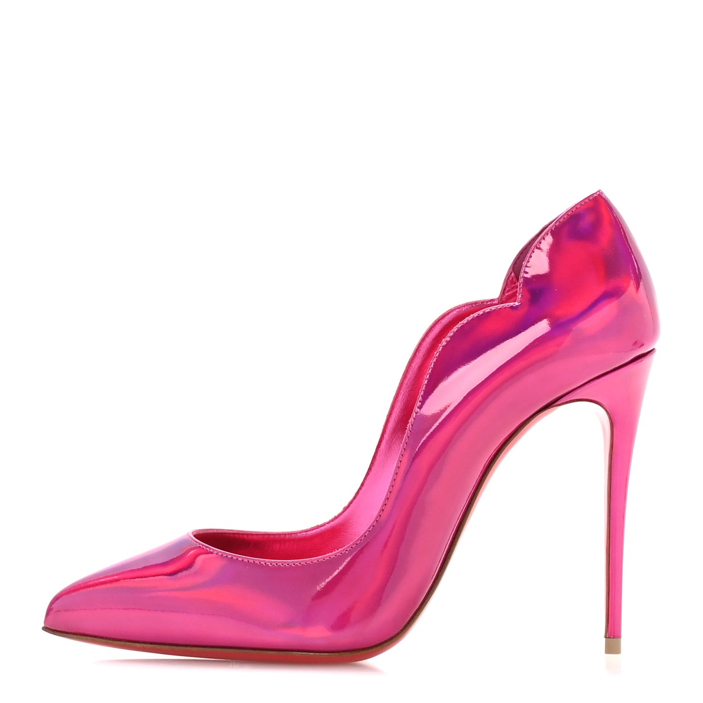 Metallic Patent Psychic Hot Chick 100 Pumps 36.5 Fuxia