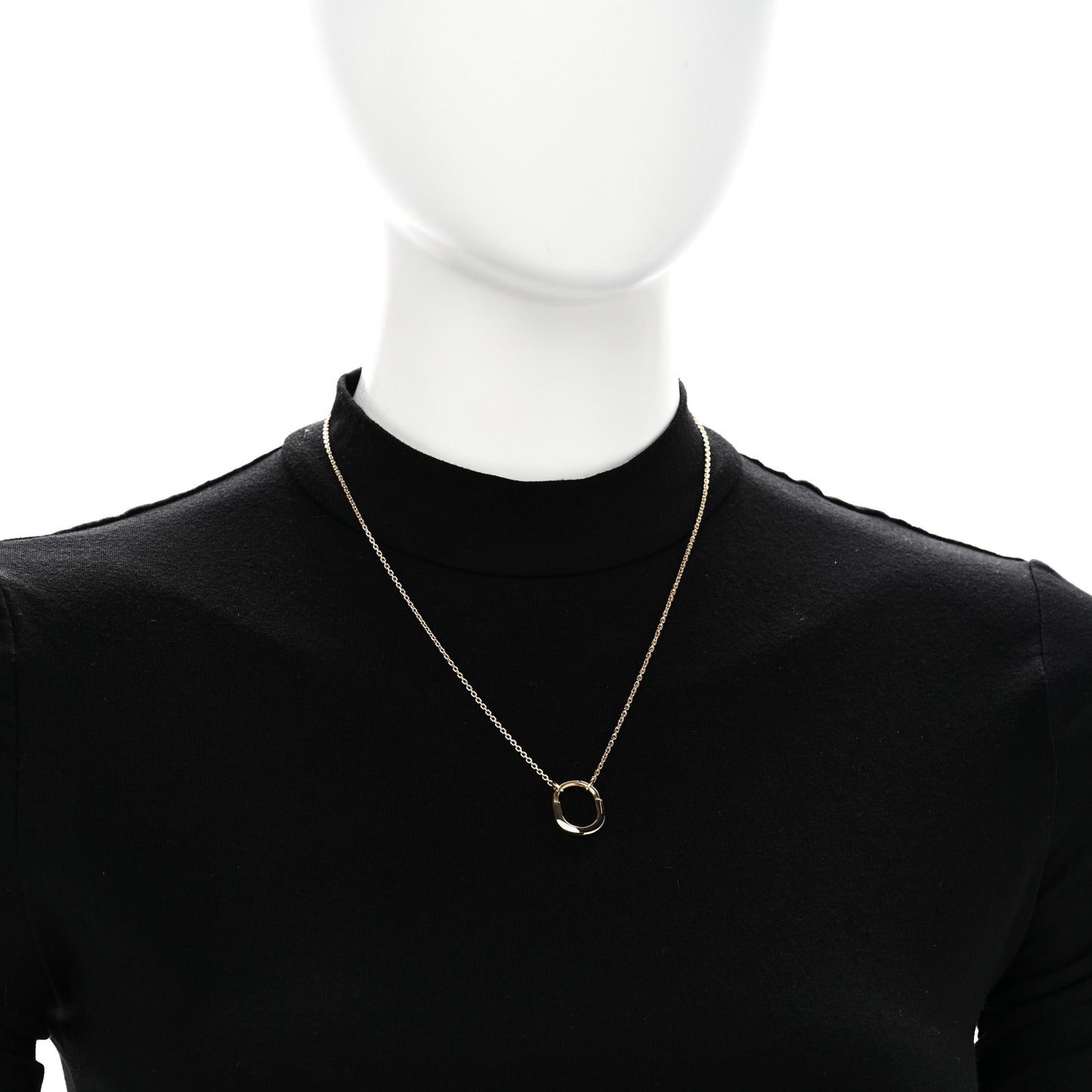 18K Yellow Gold Small Lock Pendant Necklace