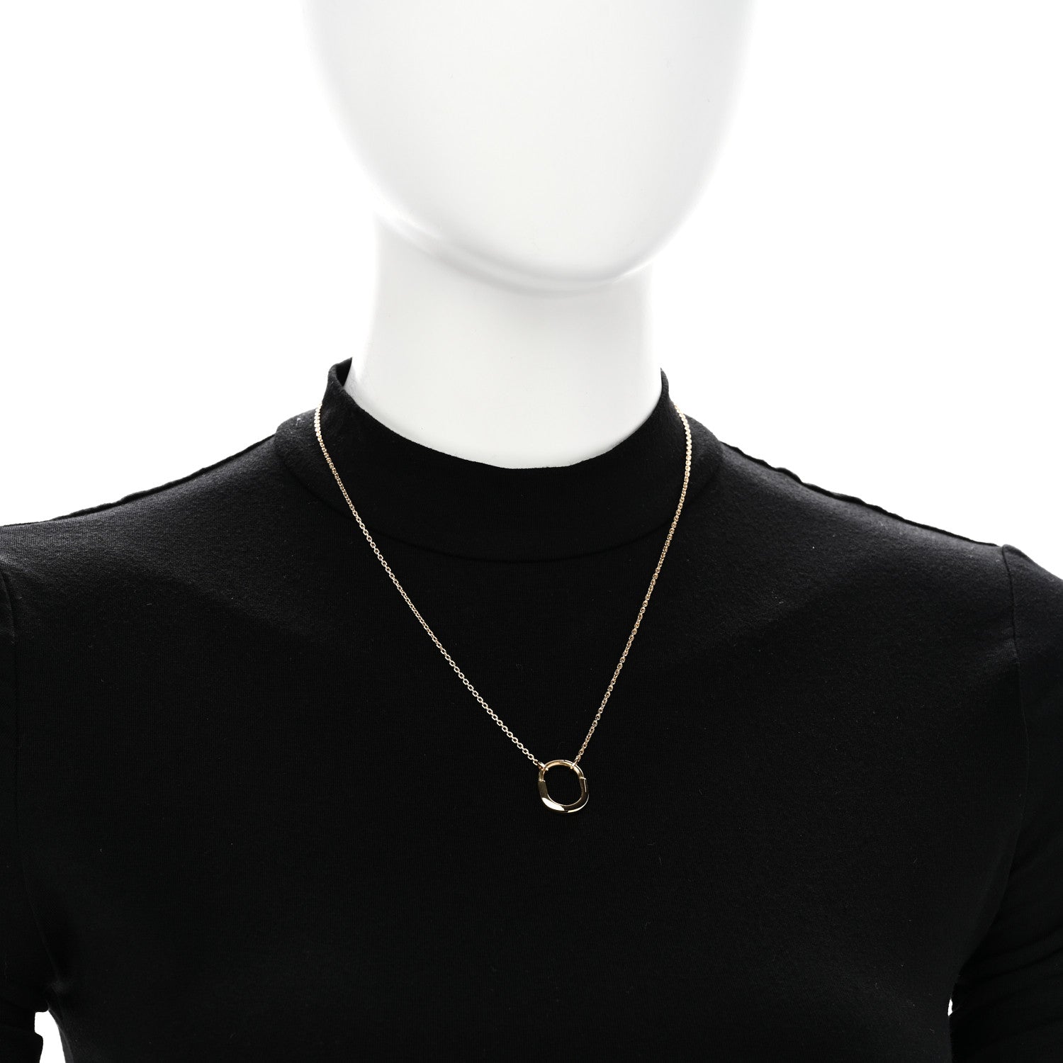 Tiffany 18K Yellow Gold Small Lock Pendant Necklace 2 of 6
