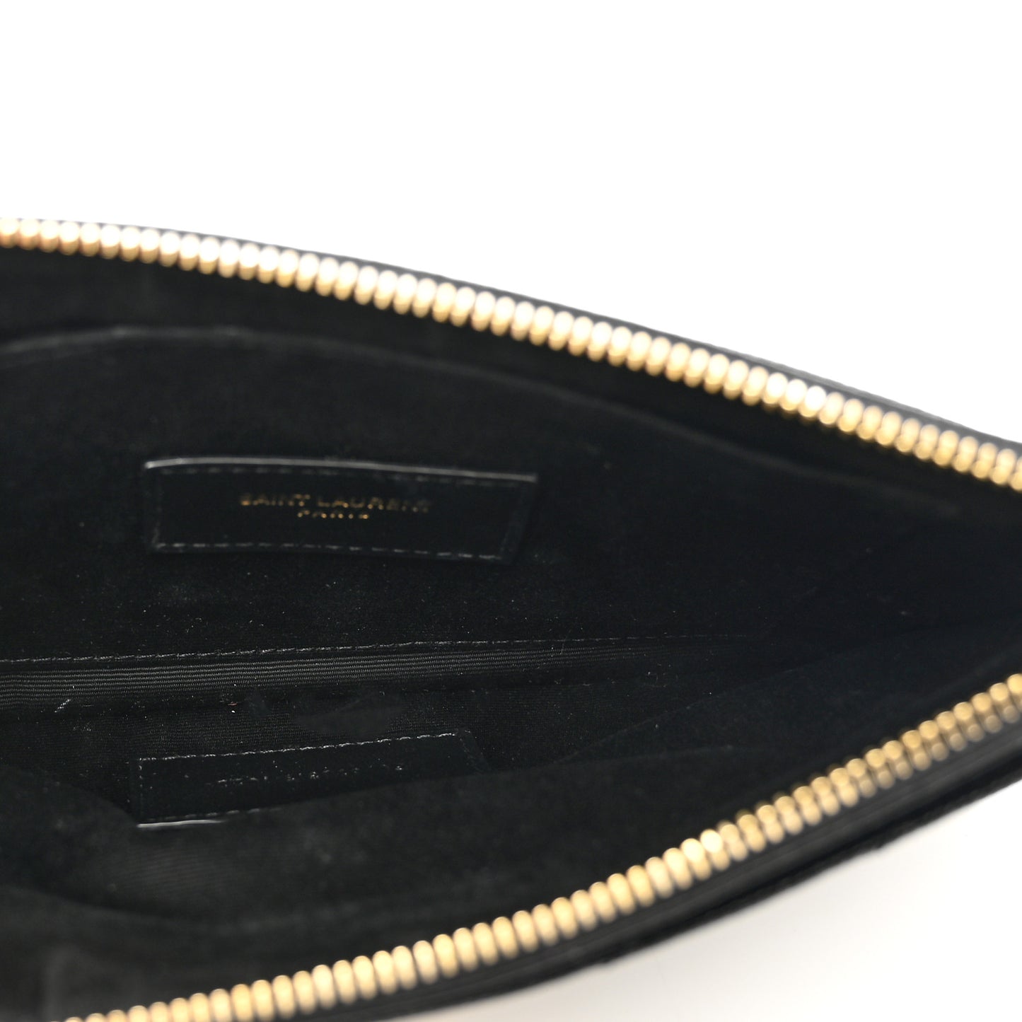 Grain De Poudre Chevron Monogram Large Bill Pouch Black