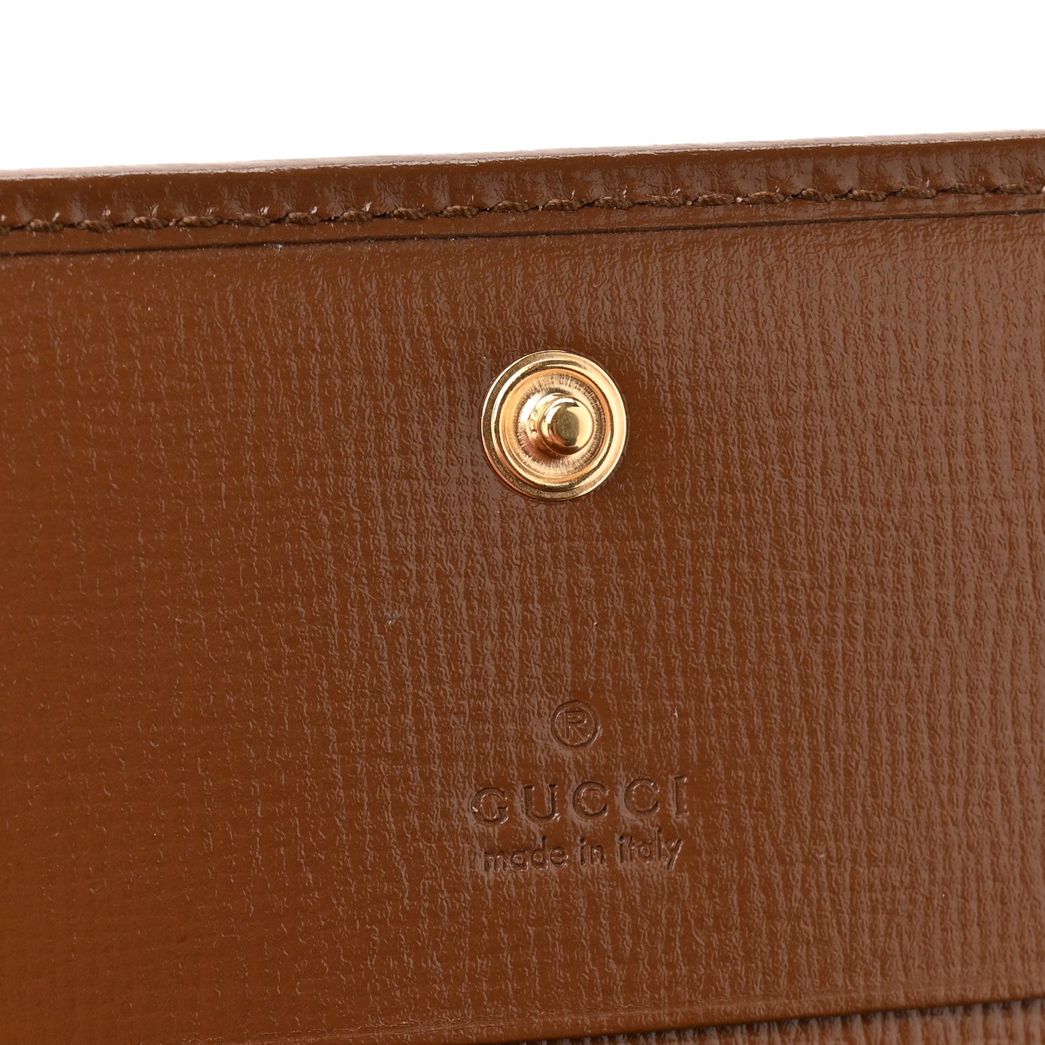 Gucci GG Supreme Monogram Horsebit 1955 Card Case Wallet Beige Ebony Brown Sugar 6 of 8