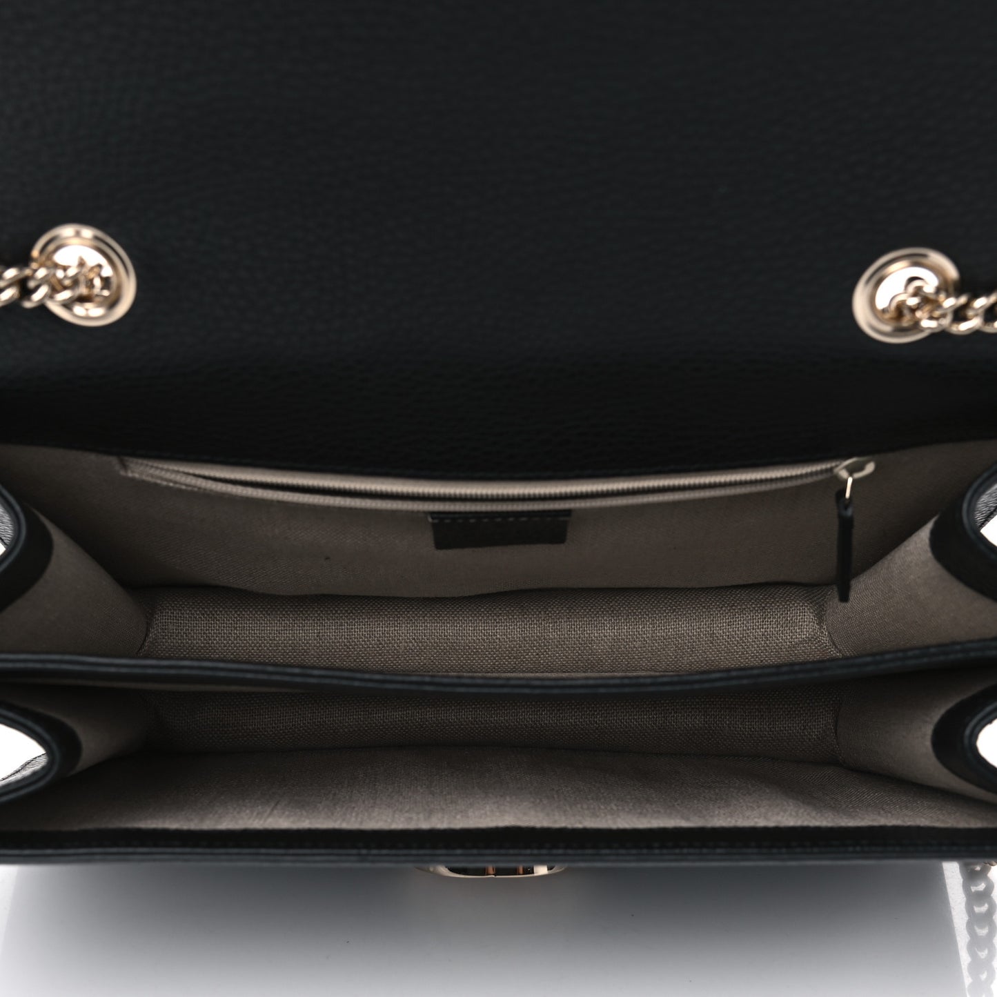 Dollar Calfskin Interlocking G Shoulder Bag Black