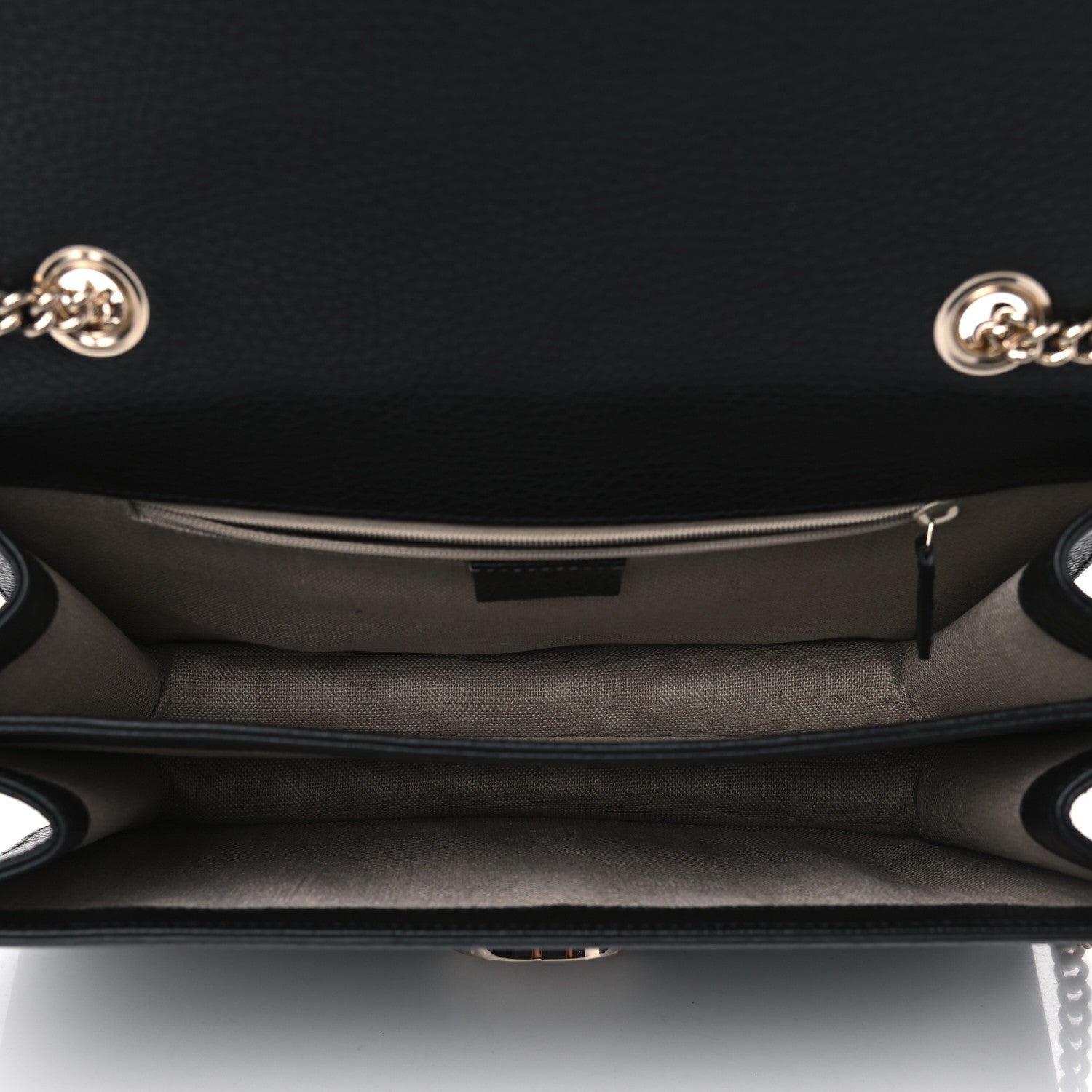 Gucci Dollar Calfskin Interlocking G Shoulder Bag Black 4 of 4